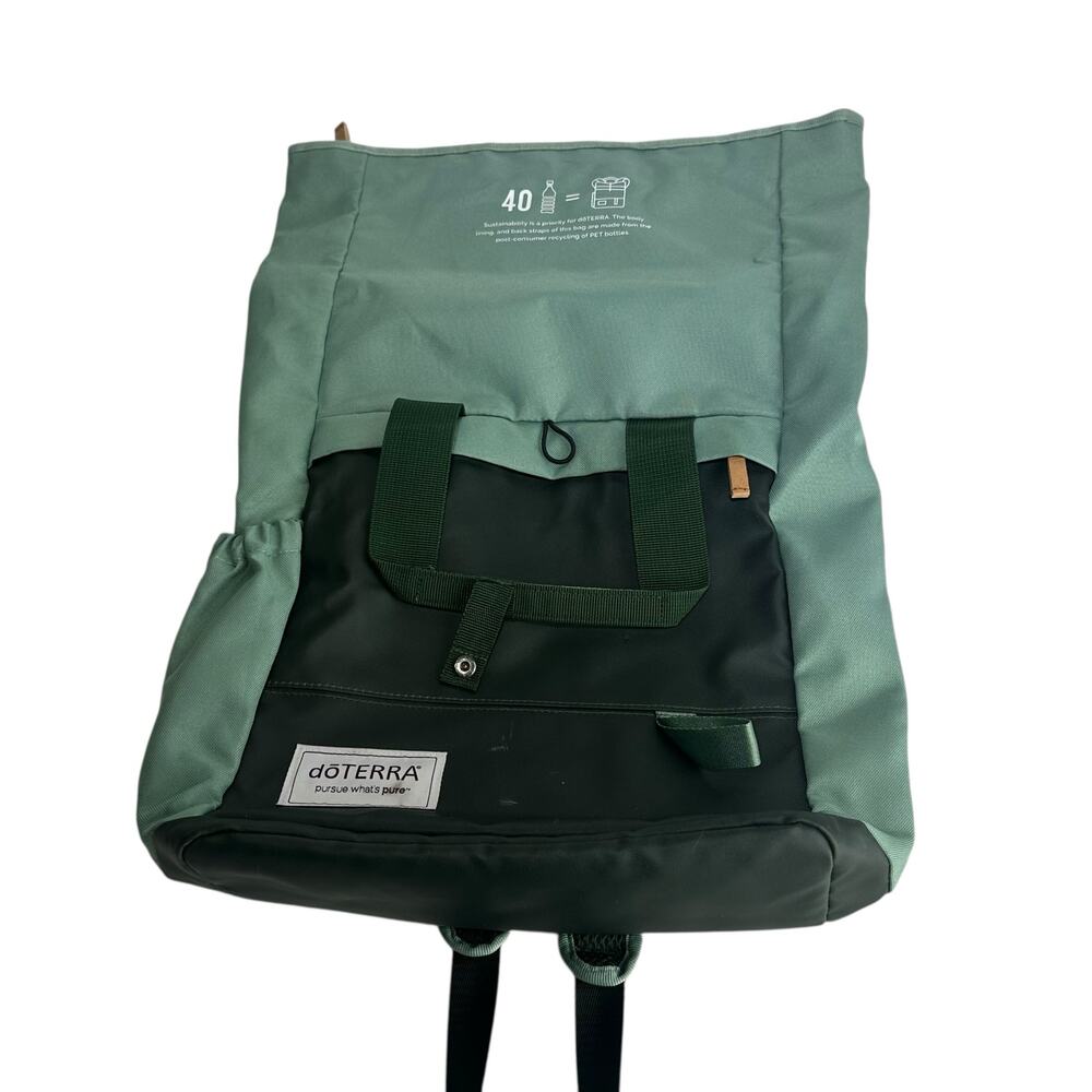 dōTERRA Green Recycled Backpack Sustainable Travel Day Pack Eco Bag